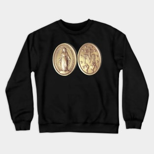 Our Lady of Grace Virgin Mary Miraculous Medal Prayer Crewneck Sweatshirt